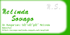 melinda sovago business card
